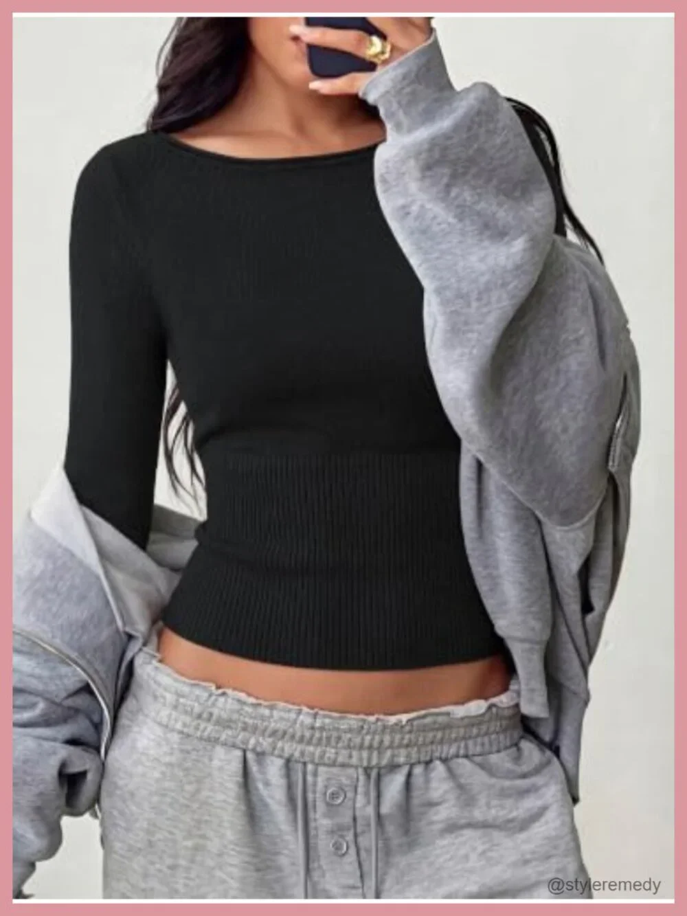 Lightweight Ribbed Knit Long Sleeve Pullover Sweater Women's Crew Neck Top